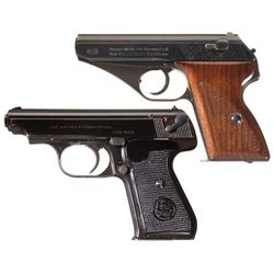 Collector's Lot of Two World War II German Semi-Automatic Pistols -A) Nazi Police Proofed Mauser HSc
