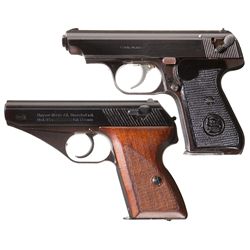 Collector's Lot of Two World War II German Semi-Automatic Pistols -A) Nazi Proofed J.P. Sauer Model 