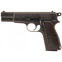 Excellent Nazi Occupation Production Fabrique Nationale High Power Semi-Automatic Pistol with Holste