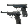 Image 1 : Collector's Lot of Two World War II German P38 Semi-Automatic Pistols -A) Walther "ac45" Code P38 Se