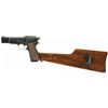 Image 1 : Scarce Pre-War FN High Power Pistol with Matching Number Flat Board Shoulder Stock and Military Leat