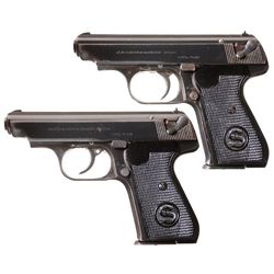Two World War II Sauer 38H Pistols -A) Nazi Military Proofed Sauer Model 38-H Semi-Automatic Pistol