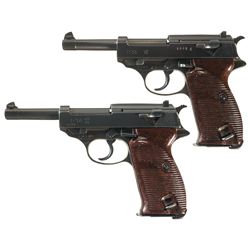 Collector's Lot of Two P38 Semi-Automatic Pistols -A) Mauser "byf/43" Code P38 Semi-Automatic Pistol