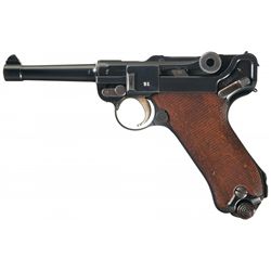 Unique Post World War I Weimar Era Imperial German Navy DWM Rework Luger Pistol