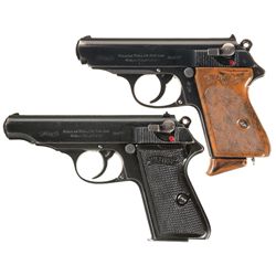 Collector's Lot of Two Pre-War Walther .22 Semi-Automatic Pistols -A) Pre-War Walther Commercial Pro