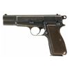 Image 1 : World War II Nazi Occupation Fabrique Nationale High Power Pistol with Leather Holster