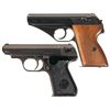 Image 1 : Collector's Lot of Two World War II Nazi Police Proofed Pistols -A) Mauser Model HSc Semi-Automatic 