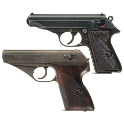 Two German Semi-Automatic Pistols -A) Excellent Walther PP Nazi Police Marked Pistol