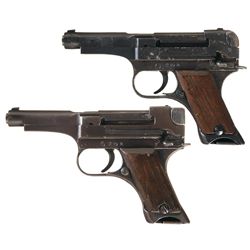 Lot of Two World War II Japanese Type 94 Semi-Automatic Pistols -A) Unique Late War Japanese Type 94
