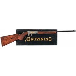 Engraved and Gold Highlighted Grade VI Browning Semi-Automatic .22 Rifle with Original Box