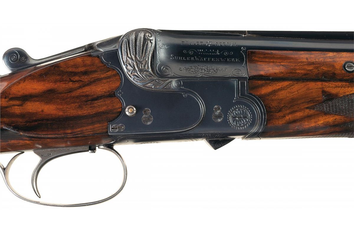 Merkel Box Lock Engraved Pre-World War II Merkel Over/Under 20 Gauge Box Lock Shotgun