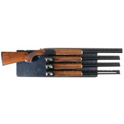 Frigon Model FS-4 Four Barrel Set Over/Under Shotgun with Case and Accessories