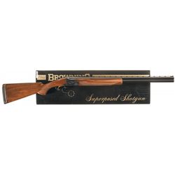 Exceptional 20 Gauge Belgian Browning Superposed Skeet Shotgun with Original Box