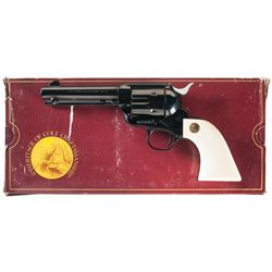 Colt Single Action Revolver with Ivory Grips and Factory Box