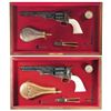 Image 1 : Cased Set of Two Howard Dove Master Engraved Second Generation Colt Percussion Revolvers with Ivory 
