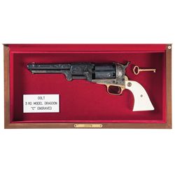 Cased Factory Class "C" Engraved Colt Second Generation Third Model Dragoon Percussion Revolver with