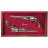 Image 1 : Unique Cased Set of Second Generation Colt 1860 Army Cavalry Commemorative Percussion Revolvers Left