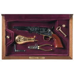 Cased Engraved and Gold Inlaid American Historical Foundation Colt Model 1862 Pocket Navy Percussion