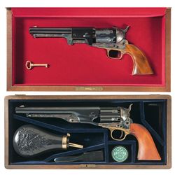 Collector's Lot of Two Cased Second Generation Colt Percussion Revolvers -A) Colt Third Model Dragoo