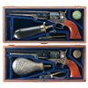 Image 1 : Collector's Lot of Two Cased Early Second Generation Colt Model 1851 Navy Percussion Revolvers with 