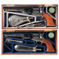 Consecutively Numbered and Cased Lee/Grant Commemorative Second Generation Colt 1851 Navy Revolvers 
