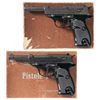 Image 1 : Collector's Lot of Two Boxed Walther P38 Semi-Automatic Pistols -A) Walther/Interarms P38 Semi-Autom
