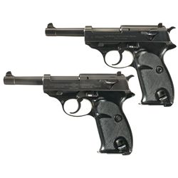 Collector's Lot of Two P38 Style Semi-Automatic Pistols -A) Commercial Walther P38 Semi-Automatic Pi
