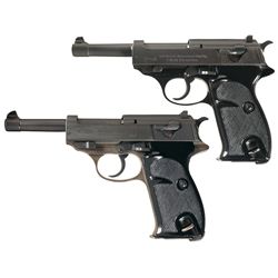 Collector's Lot of Two German P38 Semi-Automatic Pistols -A) West Berlin Police Walther/Interarms P3