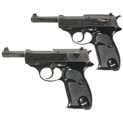 Collector's Lot of Two West Berlin Police Manurhin Model P Type Semi-Automatic Pistols -A) Manurhin 