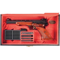 Excellent Cased Belgian Browning Medalist Semi-Automatic Target Pistol with Weight Set