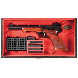 Cased Belgian Browning Medalist Semi-Automatic Target Pistol with Weight Set
