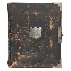 Historic Leather Bound and Silver Furnished Photo Album from the Household of Historic Master Engrav