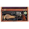 Image 1 : Fine Cased Gustave Young Factory Engraved Colt Model 1851 Navy Revolver with Factory Letter