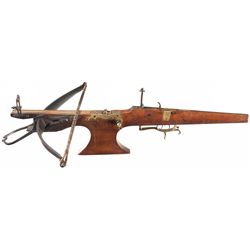 European Pattern Crossbow with Inscribed Ivory Panel