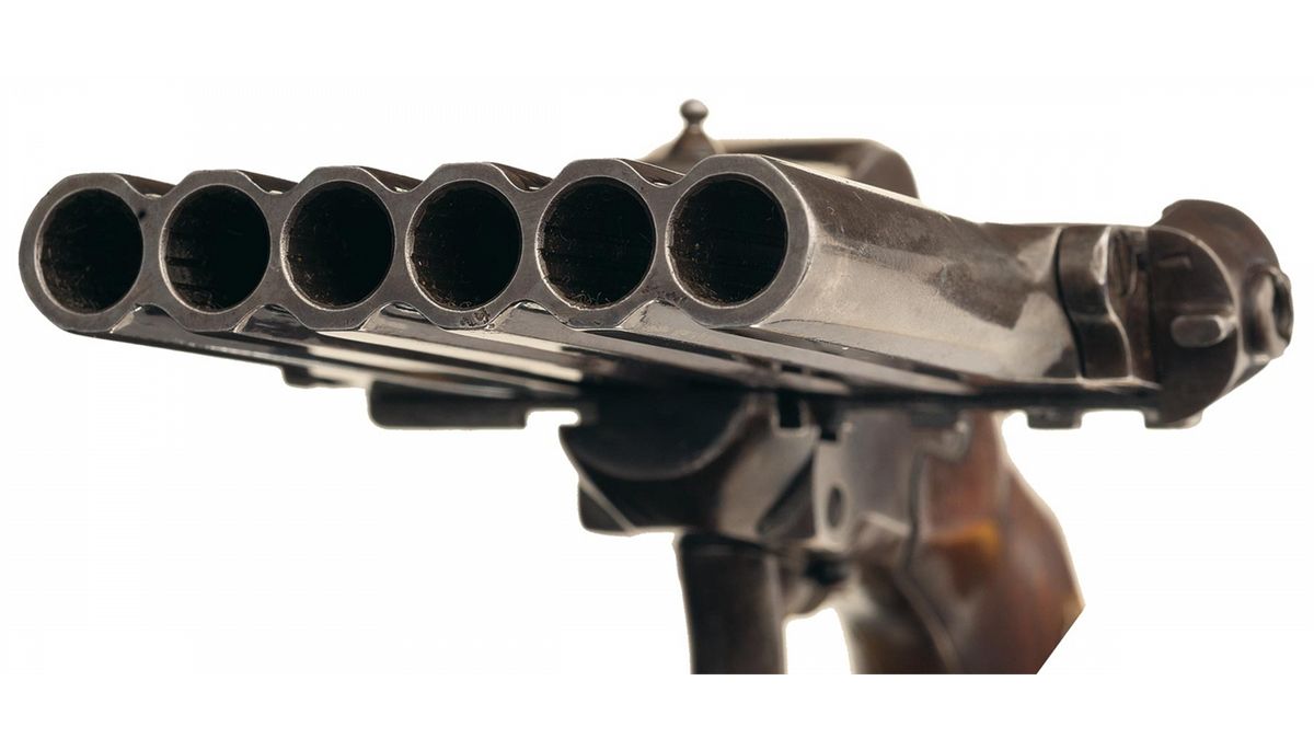 Scarce and Desirable Jarre Double Action Harmonica Pinfire Pistol