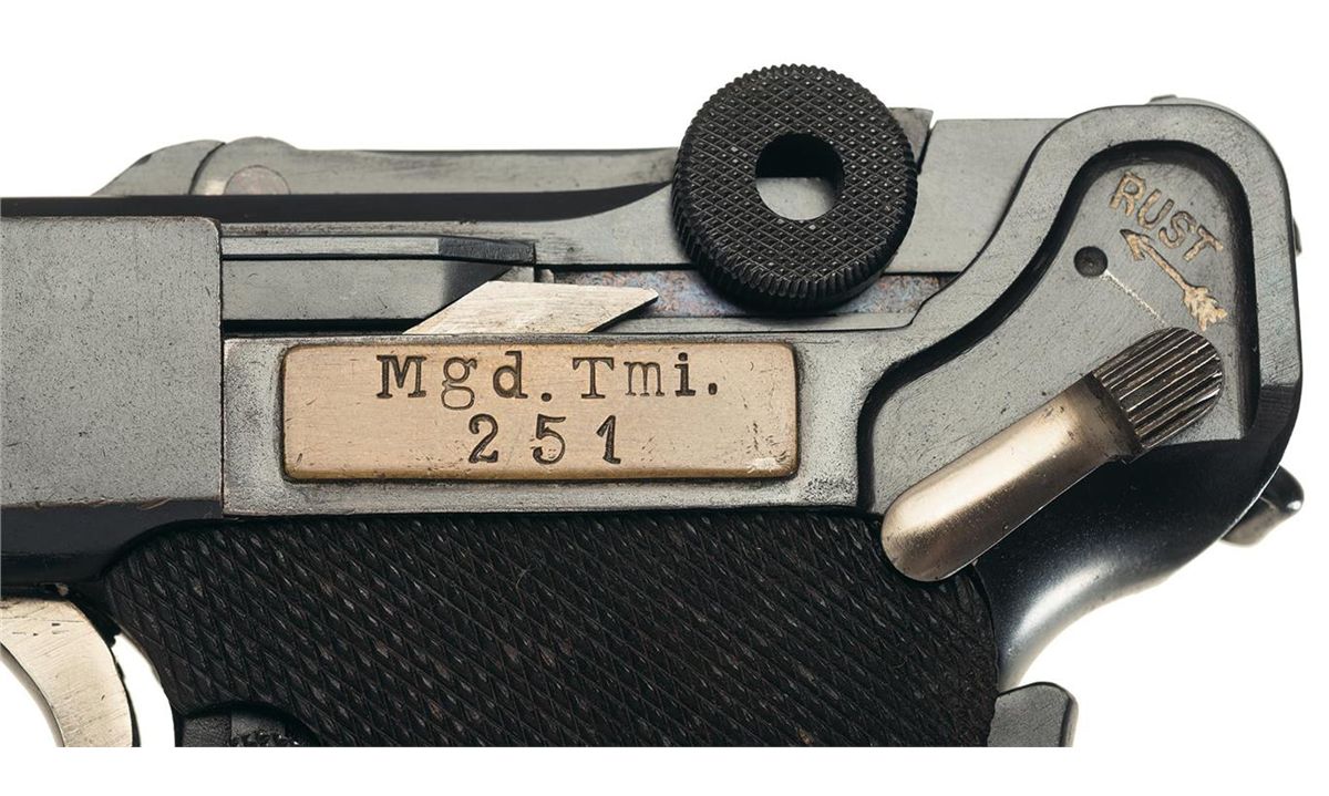 Vickers Limited Very Fine and Desirable Vickers Ltd. Model 1906 Dutch Contract Luger Pistol