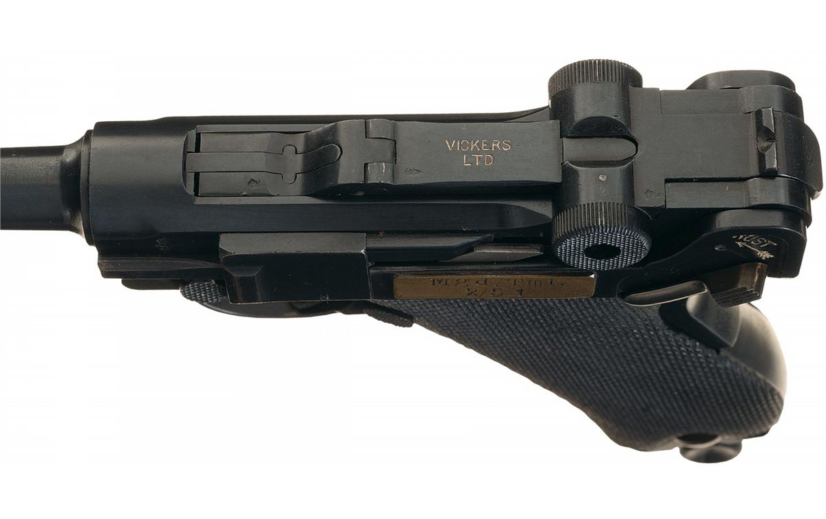 Vickers Limited Very Fine and Desirable Vickers Ltd. Model 1906 Dutch Contract Luger Pistol