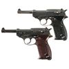 Image 1 : Collector's Lot of Two World War II German P38 Semi-Automatic Pistols -A) Walther "ac/43" Code P38 S