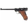 Image 1 : 1900 Swiss "GL" Marked Prototype Style Reverse Toggle Luger Semi-Automatic Pistol with Spare Magazin