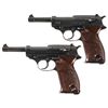 Image 1 : Unique Collector's Lot of Two World War II P38 Semi-Automatic Pistols -A) Walther "ac44" Code P38 Se