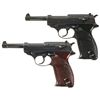 Image 1 : Collector's Lot of Two World War II German P38 Semi-Automatic Pistols -A) Mauser "byf/43" Code P38 S