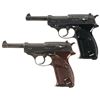 Image 1 : Collector's Lot of Two World War II German P38 Semi-Automatic Pistols -A) Mauser "byf/44" Code P38 S