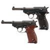 Image 1 : Collector's Lot of Two Early Production World War II German P38 Semi-Automatic Pistols -A) Walther "
