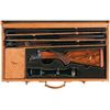Image 1 : Engraved and Gold Inlaid J&L Wilkins Over/Under Three Barrel Set Rifle/Shotgun with Scope and Case