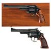 Image 1 : Collector's Lot of Two Smith & Wesson Double Action Revolvers -A) Cased Smith & Wesson Model 27-2 Re