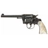 Image 1 : Factory Engraved Colt Army Special Revolver with Factory Letter and Steer Head Carved Pearl Grips