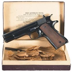 Excellent Pre-War Colt Ace Model .22 Automatic Pistol with Original Matching Number Factory Box