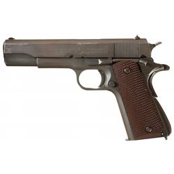 World War II Colt Model 1911A1 Semi Automatic Pistol with Holster