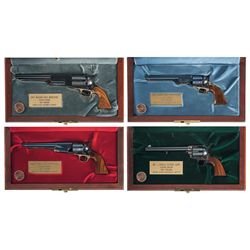 Collector's Lot of Four Cased Classic Edition Miniature Colt Firearms Revolvers -A) Miniature Colt 1