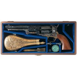 Cased Class  C  Engraved Second Generation Colt Third Model Dragoon Percussion Revolver with Box and